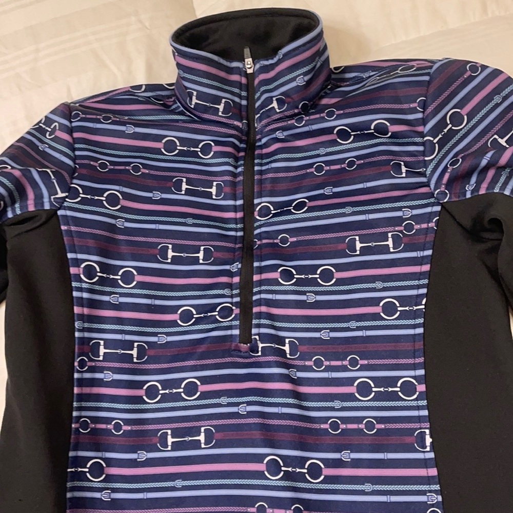 Kerrits Black and Purple Hoodie Sweatshirt